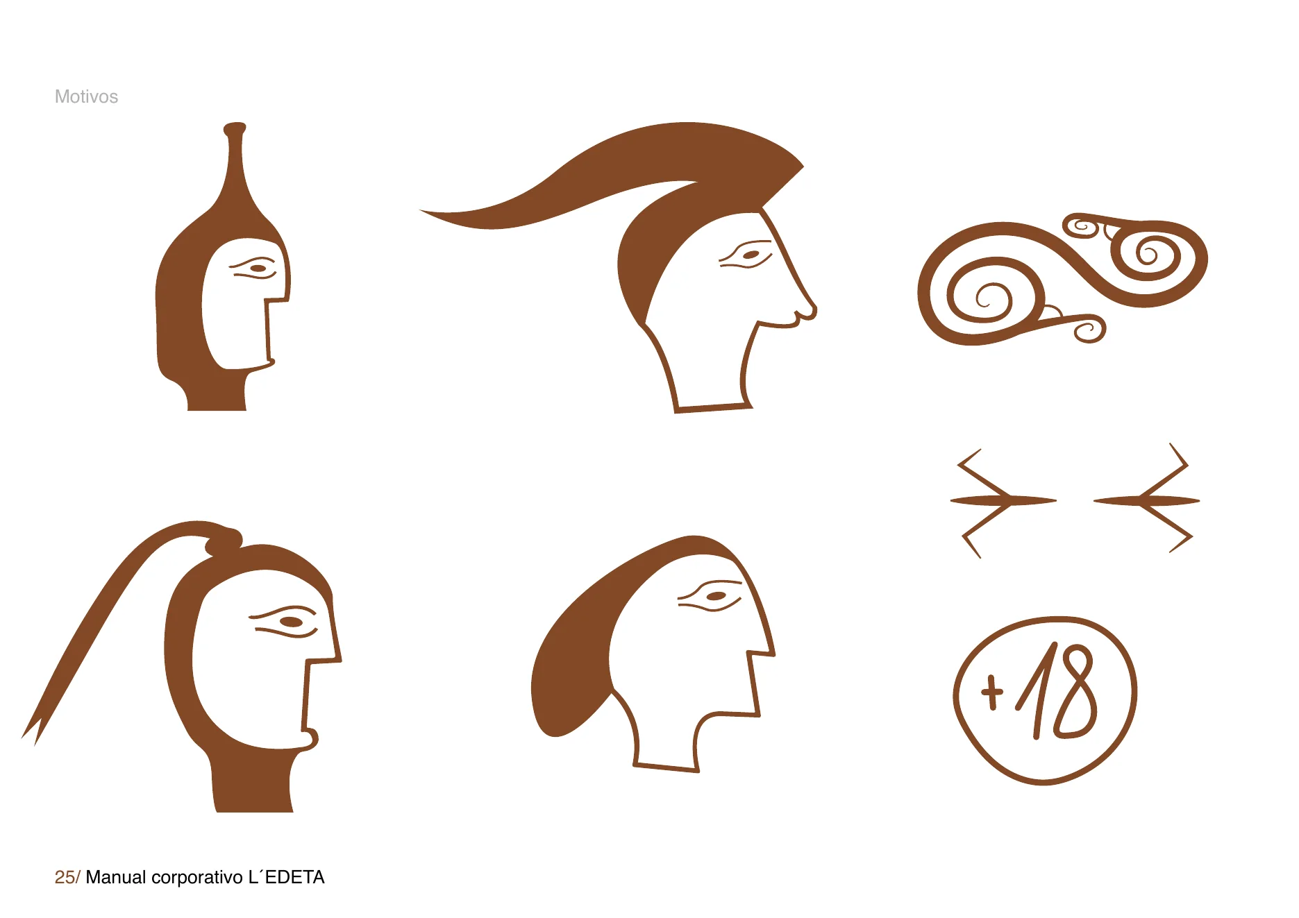 Motivos gráficos inspirados en figuras iberas